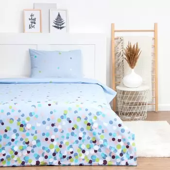 Постельное бельё 1,5 сп LoveLife "Happy day" пододеяльник 150х217 см+наволочка 50х70 см-1шт, поплин, 125г