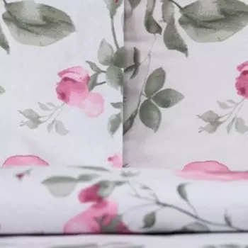 Постельное бельё 1,5 сп LoveLife «Пионы»: пододеяльник 150х217см+наволочка 70х70см-1шт, поплин, 125г/м