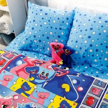 Постельное бельё 1,5 сп Ночь Нежна Хаги Ваги, размер 215х145, 147х215, 70х70 см бязь 120 г/м 100% хлопок