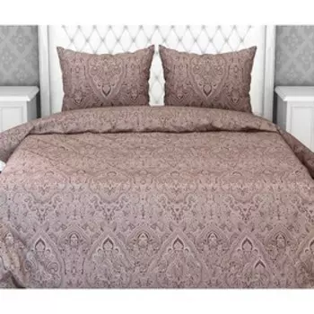 Постельное бельё 1,5 сп с простынёй на резинке «Дамаск», размер 120x200x20 см, 150x215 см, 70x70 см - 2 шт