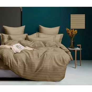 Постельное бельё 1.5 сп с простынёй на резинке, размер 120x200x20 см, 150x210 см, 70x70 см - 2 шт