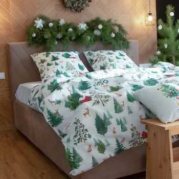 Постельное бельё 1.5-спальное «Этель. Домик в лесу», бязь