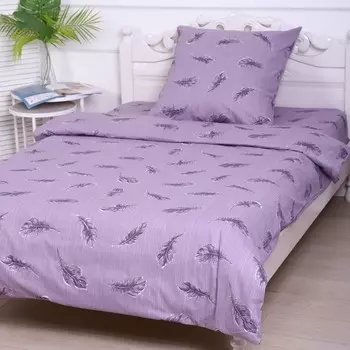 Постельное бельё 1.5-спальное «Атра. Флай антрацит», бязь