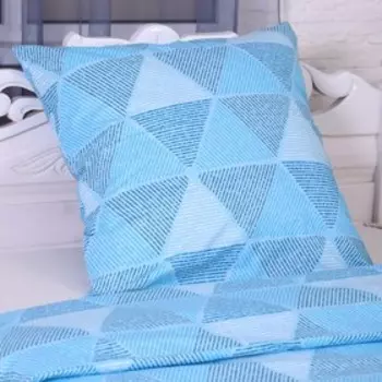 Постельное бельё 1.5сп Галактика голубой (пододеяльник 145х215см, наволочка 70х70см) бязь, 120г/м, 100% хлопок