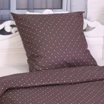 Постельное бельё 1.5сп Голливуд коричневый (пододеяльник 145х215см, наволочка 70х70см) бязь, 120г/м, 100% хлопок