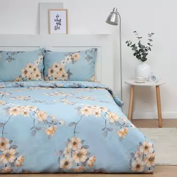 Постельное бельё 1,5сп Экономь и Я Blossom 143х215см, 145х214см, 50х70см-1шт, 60г/м2, микрофибра