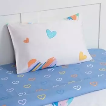 Постельное бельё 1.5сп LoveLife "Сердечки" 143х215 см,150х225 см,50х70 см-1 шт,125г/м2 сатин