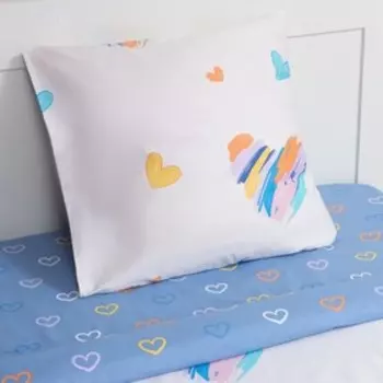Постельное бельё 1.5сп LoveLife "Сердечки" 143х215 см,150х225 см,70х70 см-1 шт,125г/м2 сатин