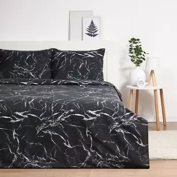 Постельное бельё 1.5-спальное «Павлина. Мрамор», поплин