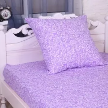 Постельное бельё 1.5сп Завиток лав (простыня 145х215см, наволочка 70х70см) бязь, 120г/м, 100% хлопок