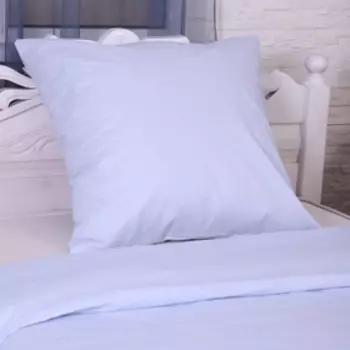 Постельное бельё 1.5сп Зигзаг голубой (пододеяльник 145х215см, наволочка 70х70см) бязь, 120г/м², 100% хлопок