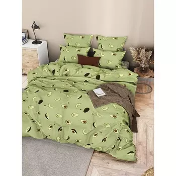 Постельное бельё 2 сп «Авокадо», размер 200х215 см, 175х215 см, 70х70 см - 2 шт