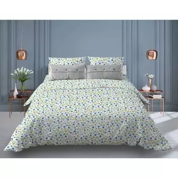 Постельное бельё 2 сп «Цветочная полянка», размер 180x215 см, 175x215 см, 70x70 см - 2 шт