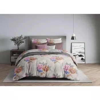 Постельное бельё 2 сп Flower palette, размер 180х214 см, 175х215 см, 70х70 см - 2 шт