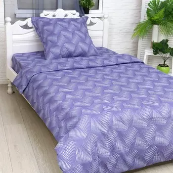 Постельное бельё 2 сп Иллюзия, сине-фиолетовый, 175х210 см, 175х210 см, 70х70 см 2шт, бязь, 105 г/м, 100% хлопок