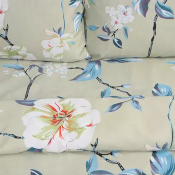 Постельное бельё 2 сп Экономь и Я Flower, 173х215см, 175х214см, 50х70см-2шт, микрофибра, 60г/м2