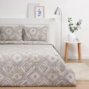 Постельное бельё 2 сп Экономь и Я "Ромб" 173*215см, 175*214см, 50*70см-2шт, 60г/м2, микрофибра