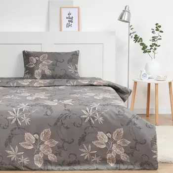 Постельное бельё 2 сп Экономь и Я Leaf fall, 173х215см, 175х214см, 50х70см-2шт, микрофибра, 60г/м2