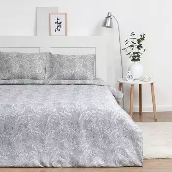 Постельное бельё 2 сп Экономь и Я "Морозный узор" 173х215 см, 175х214 см, 50х70 см-2 шт, 60 г/м2, микрофибра