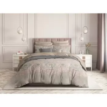 Постельное бельё 2 сп Paisley pink, размер 180х214 см, 175х215 см, 70х70 - 2 шт., цвет коричневый