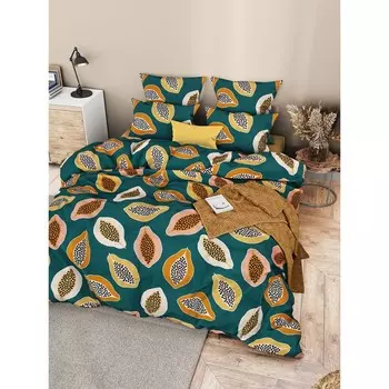Постельное бельё 2 сп «Папайя», размер 200х215 см, 175х215 см, 70х70 см - 2 шт