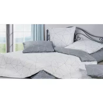 Постельное бельё 2 сп с простынёй на резинке «Мальберри», размер 160х200х20 см, 175х215 см, 70х70 см - 2 шт, 50х70 см - 2 шт