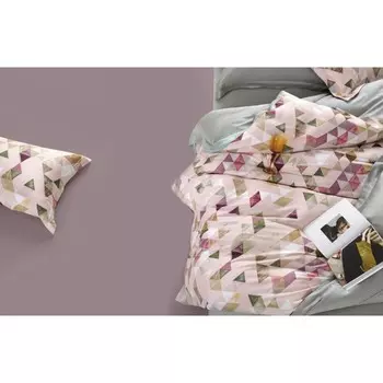 Постельное бельё 2 сп с простынёй на резинке, размер 160x200 см, 175x210 см, 52x74 см - 2 шт