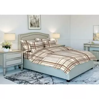 Постельное бельё 2 сп с простынёй на резинке, размер 180x200x20 см, 175x215 см, 70x70 см - 2 шт