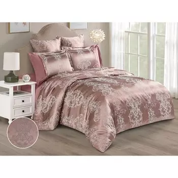 Постельное бельё 2 сп Satin Jacquard, размер 220x240 см, 180x215 см, 50x70 см - 2 шт, 70x70 см - 2 шт