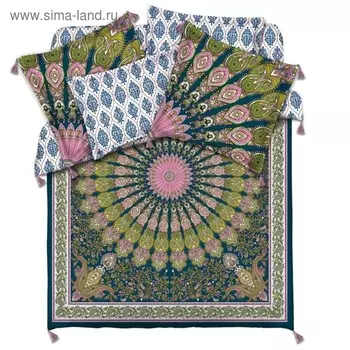 Постельное бельё 2 сп Zara, размер 215х240 см, 175х210 см, 50х70 см - 2 шт, 70х70 см - 2 шт