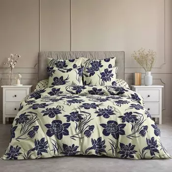 Постельное бельё 2сп Ночь Нежна Тюльпаны 175х215 см, 180х215 см, 70х70 см 2шт, бязь, 120гр, хл 100%