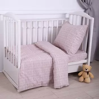 Постельное бельё BABY Бибигон бежевый 112х147см, 110х150см, 60х60см, бязь 120г/м, , хлопок 100%