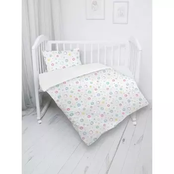 Постельное бельё детское «Круги», размер 112x147 см, 40x60 см