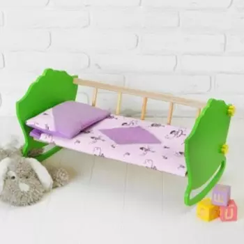 Постельное бельё для кукол «Балерина», простынь, одеяло, подушка