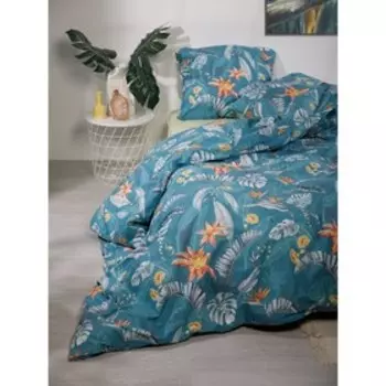 Постельное бельё дуэт «Экзотические цветы», размер 240х215 см, 215х145 см - 2 шт, 70х70 см - 2 шт