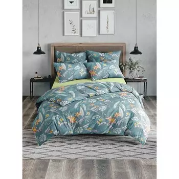 Постельное бельё дуэт «Экзотические цветы», размер 240х215 см, 215х145 см - 2 шт, 70х70 см - 2 шт