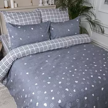 Постельное бельё дуэт Loving, размер 235х260 см, 145х215 см - 2 шт, 50х70 см - 2 шт, 70х70 - 2 шт