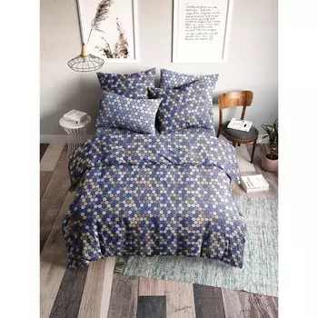 Постельное бельё дуэт «Мозаика», размер 220х240 см, 145х215 см - 2 шт, 70х70 см - 2 шт