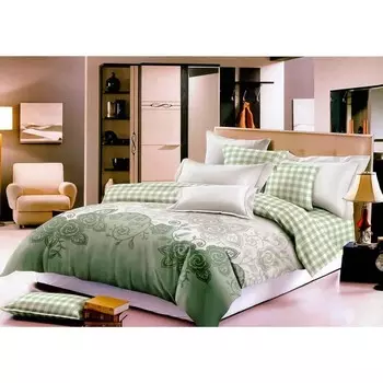 Постельное бельё дуэт, размер 220x240 см, 145x210 см - 2 шт, 70x70 см - 2 шт