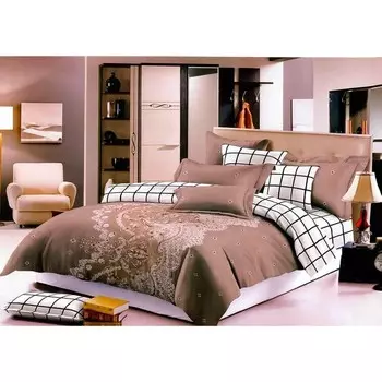 Постельное бельё дуэт, размер 220x240 см, 145x210 см - 2 шт, 70x70 см - 2 шт