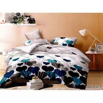 Постельное бельё дуэт, размер 220x240 см, 145x210 см - 2 шт, 70x70 см - 2 шт