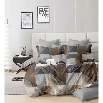 Постельное бельё дуэт, размер 220x240 см, 150x215 см - 2 шт, 70x70 см - 2 шт