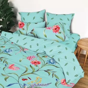 Постельное бельё дуэт, размер 220x240 см, 145x215 см - 2 шт, 70x70 см - 2 шт