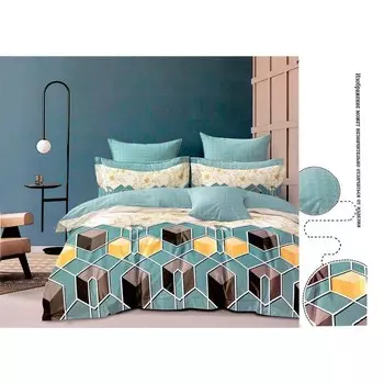 Постельное бельё дуэт, размер 220x240 см, 150x215 см - 2 шт, 70x70 см - 2 шт