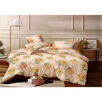 Постельное бельё дуэт с простынёй на резинке, размер 180x200x20 см, 150x215 см - 2 шт, 70x70 см - 2 шт