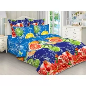 Постельное бельё дуэт с простынёй на резинке, размер 180x200 см, 150x215 см - 2 шт, 70x70 см - 2 шт