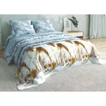 Постельное бельё дуэт с простынёй на резинке, размер 180x200 см, 150x215 см - 2 шт, 70x70 см - 2 шт