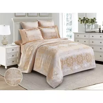 Постельное бельё дуэт Satin Jacquard, размер 230x250 см, 150x215 см - 2 шт, 50x70 см - 2 шт, 70x70 см - 2 шт