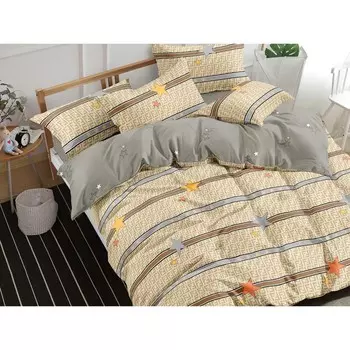 Постельное бельё дуэт Satin Lux, размер 220x240 см, 145x215 см - 2 шт, 50x70 см - 2 шт, 70x70 см - 2 шт