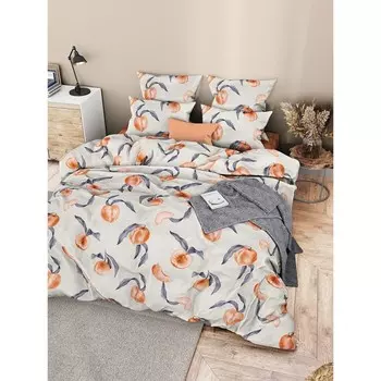 Постельное бельё дуэт «Сочный персик», размер 220х240 см, 145х215 см - 2 шт, 70х70 см - 2 шт